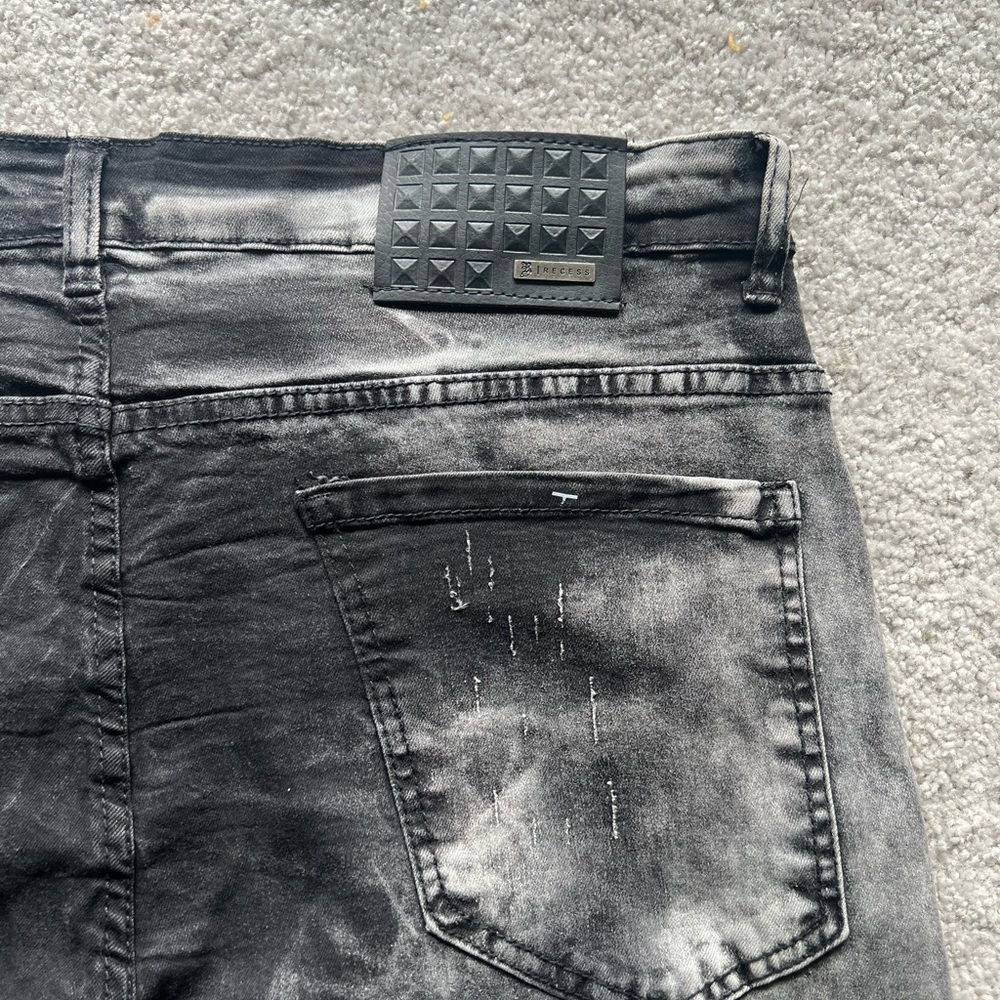 Black washed denim